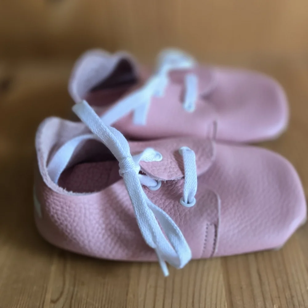 Ella Bonna Pink Leather Baby Shoes NWOB Size 9 Toddler